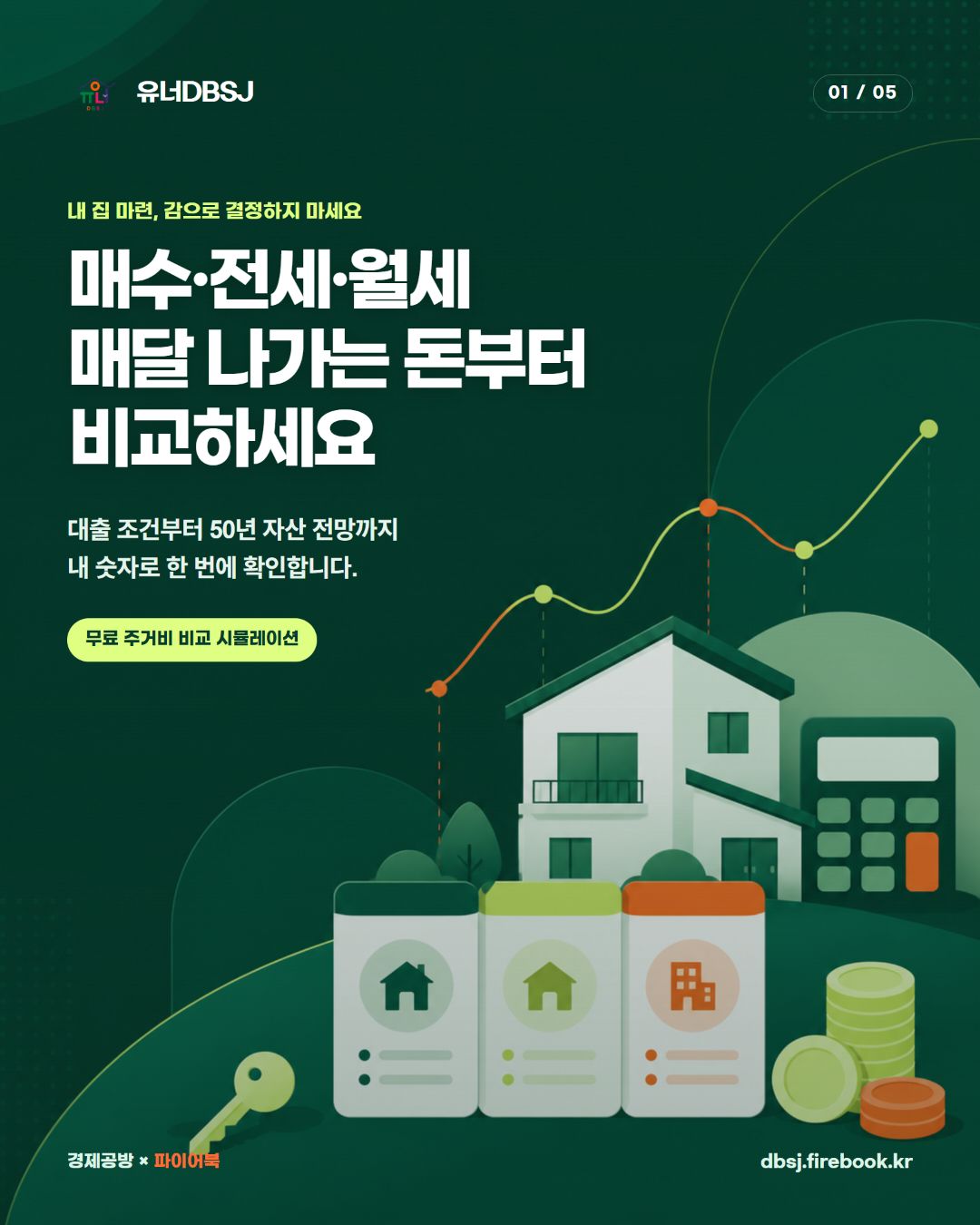 매수 전세 월세의 조건을 입력하는 유너DBSJ 화면